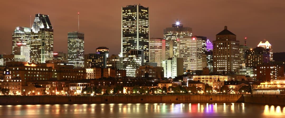 Montreal skyline at night