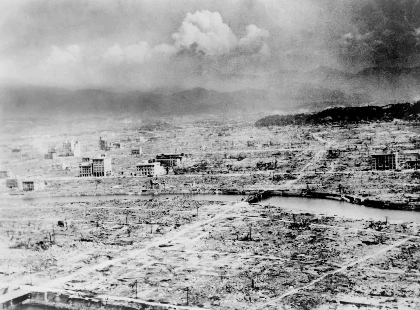 Hiroshima after the atomic bomb destroyed the city.