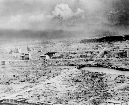 Hiroshima after the atomic bomb destroyed the city.