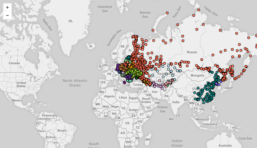 russia nuclear weapons map