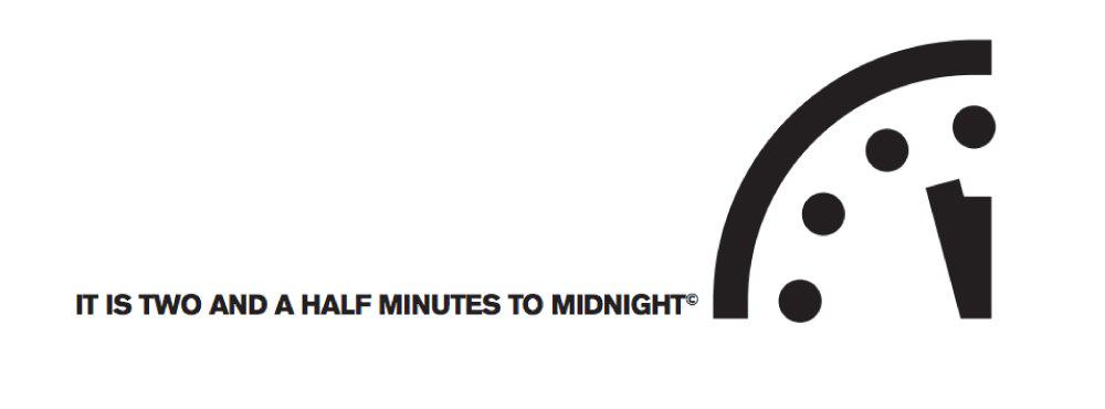 Doomsday Clock Two And A Half Minutes To Midnight Future Of