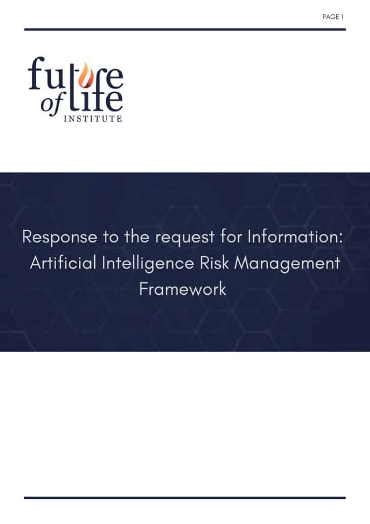 Response to the RFI: Artificial Intelligence Risk Management Framework ...